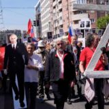 "Besmrtni puk" u Beogradu: Putinova figura i latinično "Z" na čelu kolone, Popović i Bajatović šetaju (FOTO) 2