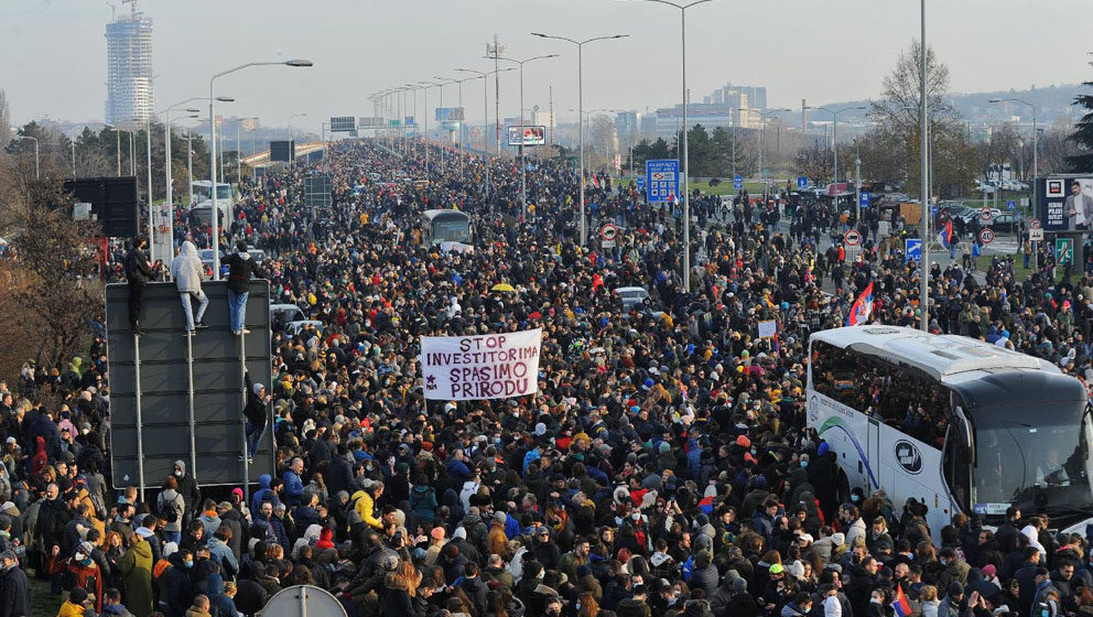 blokada mosta Gazela u Beogradu