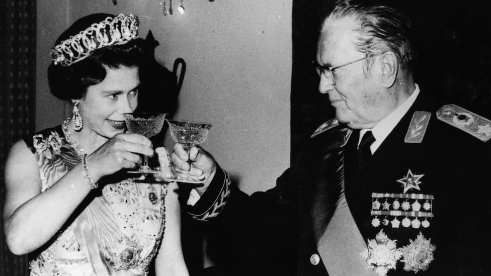 Josip Broz Tito i britanska kraljica Elizabeta II u Belom dvoru, 20. oktobar 1972.