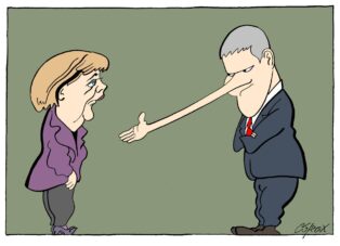 11-12-28 shaking hands U prodaji knjiga Koraksovih karikatura "Bez reči" 4