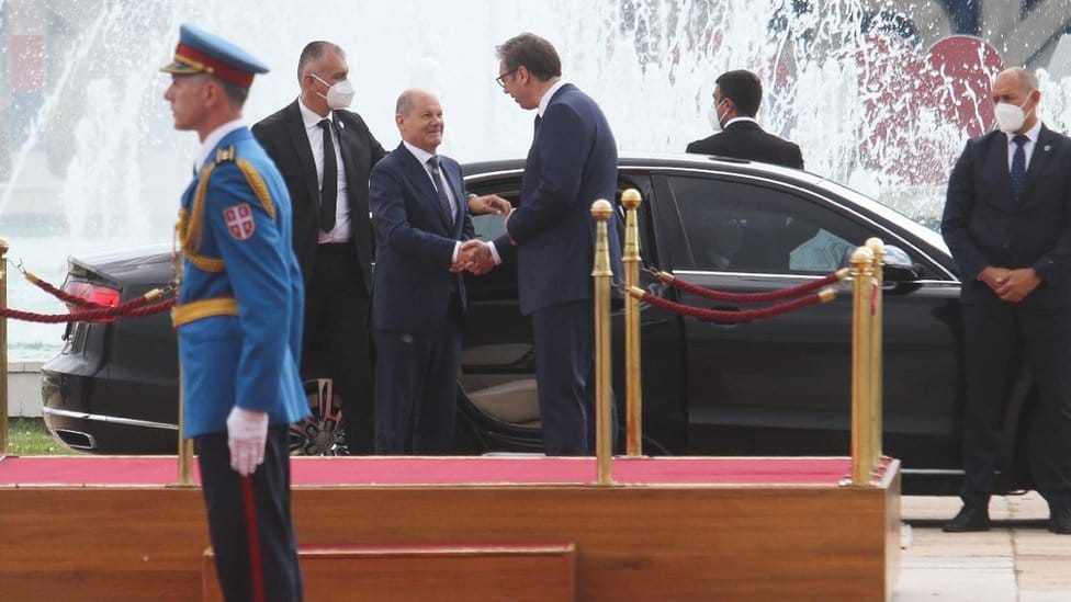 Olaf Šolc u Beogradu: Priznanje Kosova nemački uslov za ulazak Srbije u EU, predsednik Vučić tvrdi da to „čuje prvi put" 3 šolc, vučić