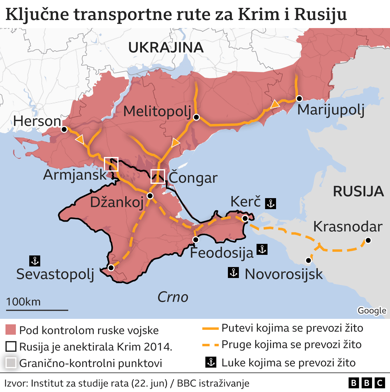 Ukrajina i hrana: Gde Rusija šalje ukrajinsko žito 3 mapa za žito, rute izvoza