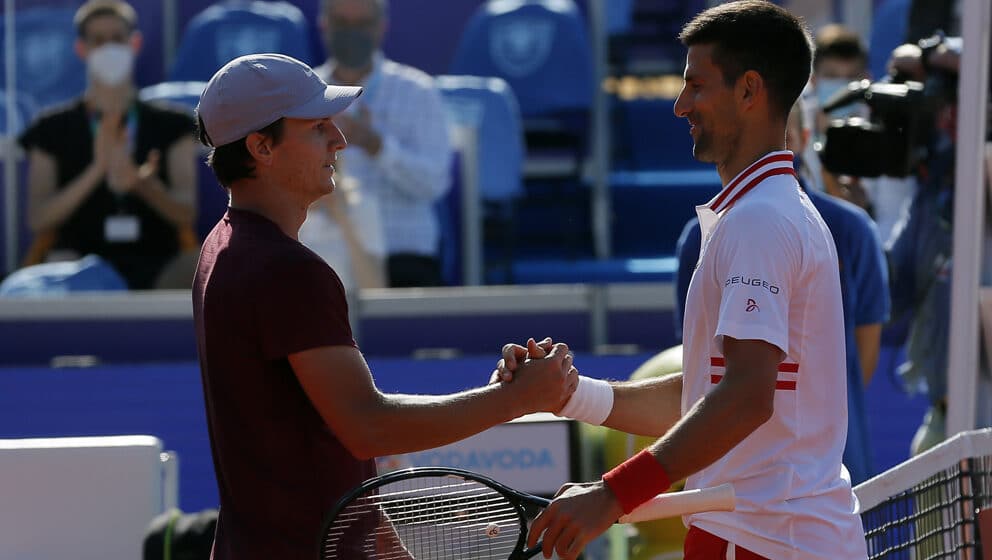 Novak Djokovic of Serbia vs Miomir Kecmanovic