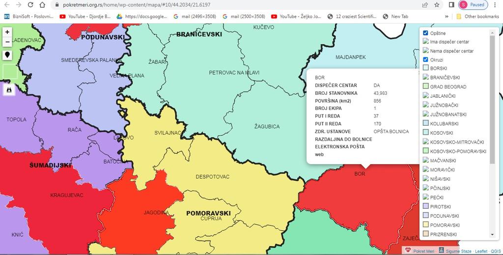 Srbija dobila kartu pokrivenosti službe Hitne pomoći 2