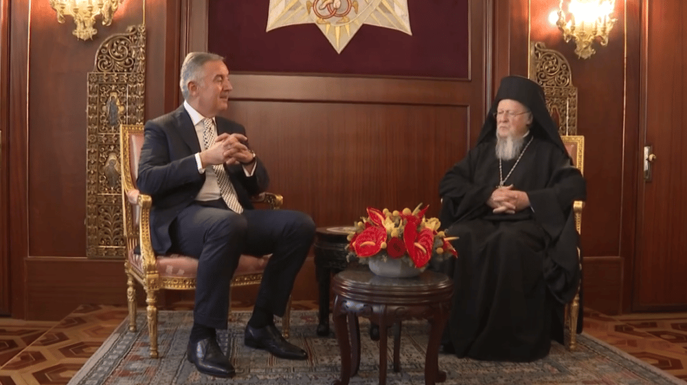 (VIDEO) Đukanović se susreo sa patrijarhom Vartolomejom 1