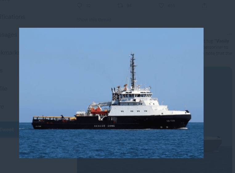 Ukrajinske snage pogodile tegljač ruske flote "Vasilj Beh": prevozio oružje, vojnike i raketni sistem Tor 1