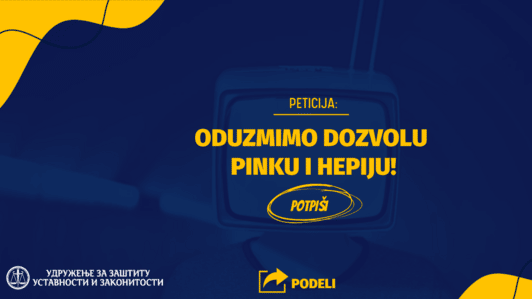 Kreni-Promeni: Do sada prikupljeno 56.000 potpisa za nedodeljivanje frekvencije TV Pink i TV Hepi 1