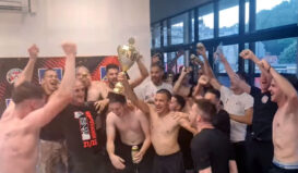 Slavlje fudbalera Foto FK Sloboda Fudbaleri užičke Slobode plasirali se u Prvu ligu Srbije (FOTO) 8