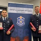 Vatrogasci iz Zaječara koji su spasili trogodišnje dete iz šahta dobitnici odrena "Miloš Obilić" 10