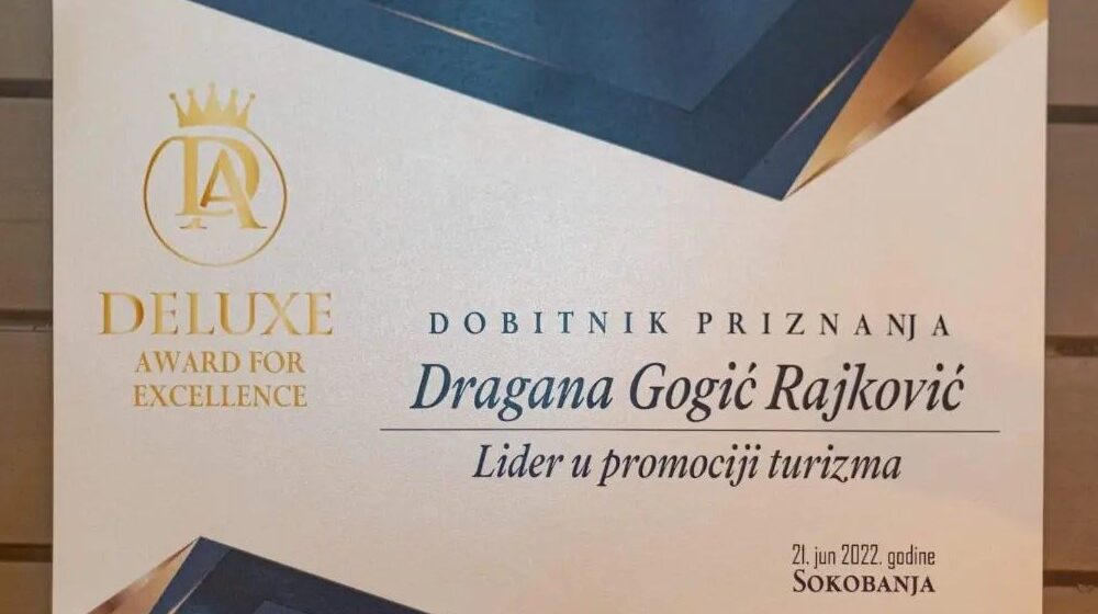 Priznanje za direktorku Turističke organizacije Zaječara 1