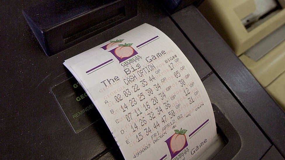 A lottery ticket from the Georgia state lottery