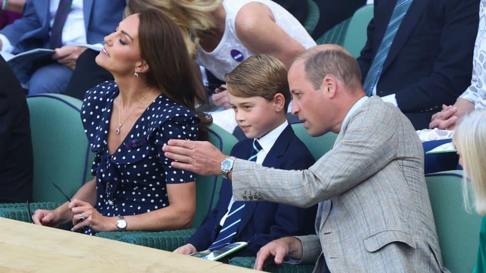 The Duke and Duchess of Cambridge and Prince George at Wimbledon 2022