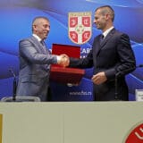 Predsednik UEFA Aleksander Čeferin i Slaviša Kokeza