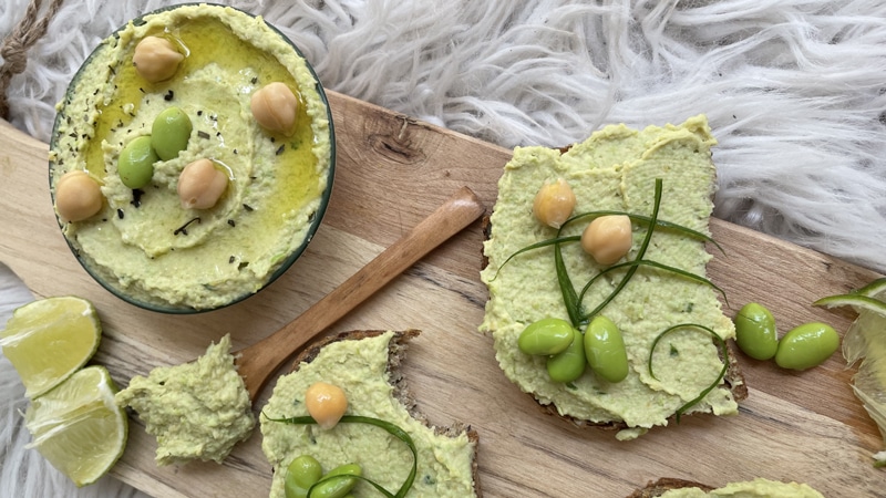 Vege recept: Edamame humus 1