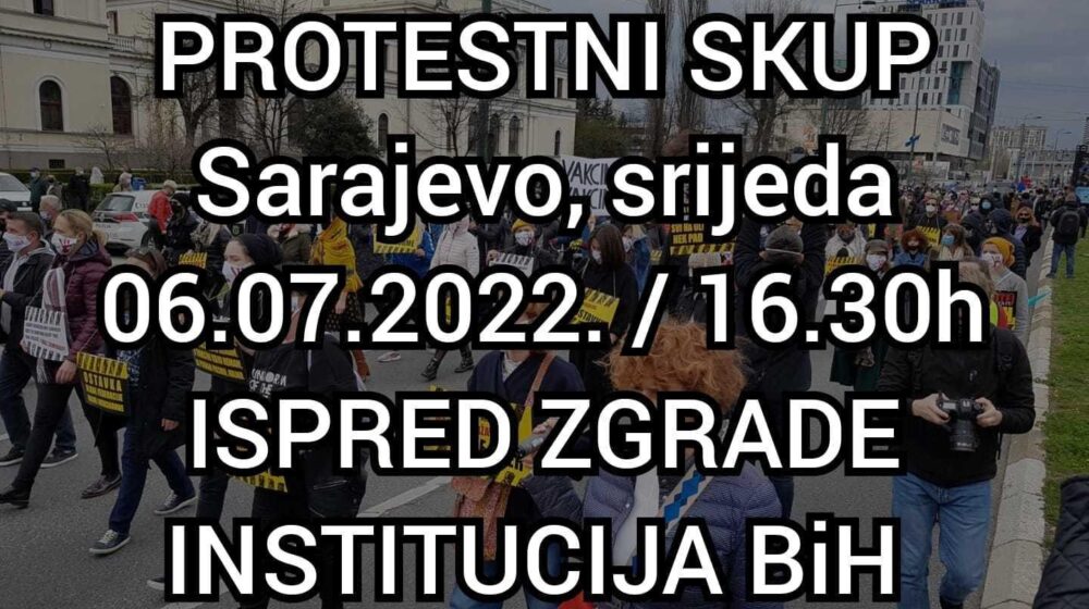 Najavljeni protesti građana ispred državnog Parlamenta BiH kao opšti skup protiv "zuluma i nepravde" 1