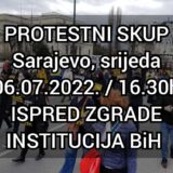 Najavljeni protesti građana ispred državnog Parlamenta BiH kao opšti skup protiv "zuluma i nepravde" 1