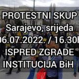 Najavljeni protesti građana ispred državnog Parlamenta BiH kao opšti skup protiv "zuluma i nepravde" 13
