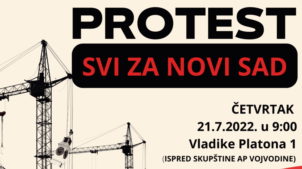Novosađani u četvrtak protestuju protiv GUP-a ispred Skupštine Vojvodine 1