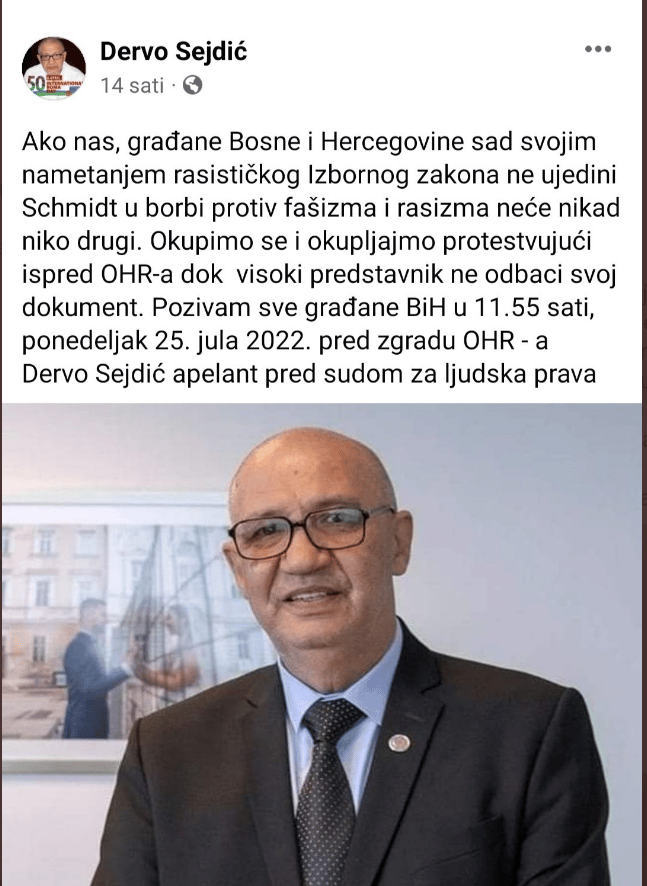 Majke Srebrenice: Nametanjem podela u BiH, OHR nastavlja tamo gde su Karadžić i Mladić stali 2 Majke Srebrenice: Nametanjem podela u BiH, OHR nastavlja tamo gde su Karadžić i Mladić stali 2