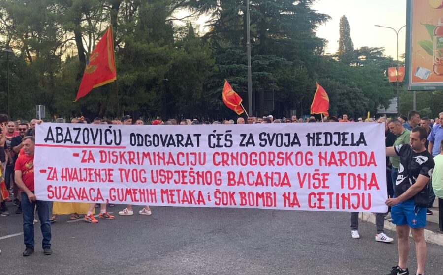Protest u Podgorici: Ne dozvoliti da se zaokruži moderna verzija Podgoričke Skupštine, neprihvatljiv ugovor koji je štetan po Crnu Goru 1