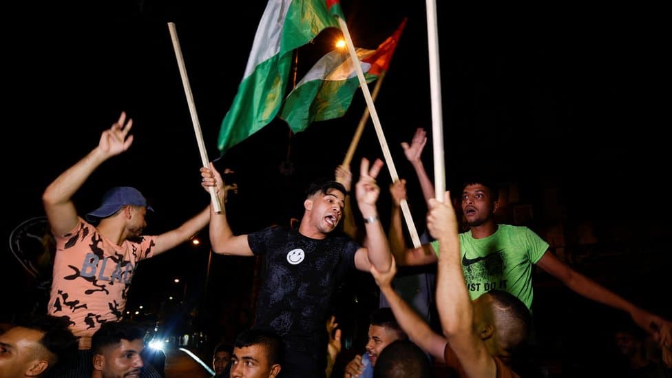 Palestinci u Gazi proslavljaju obeležavanje primirja