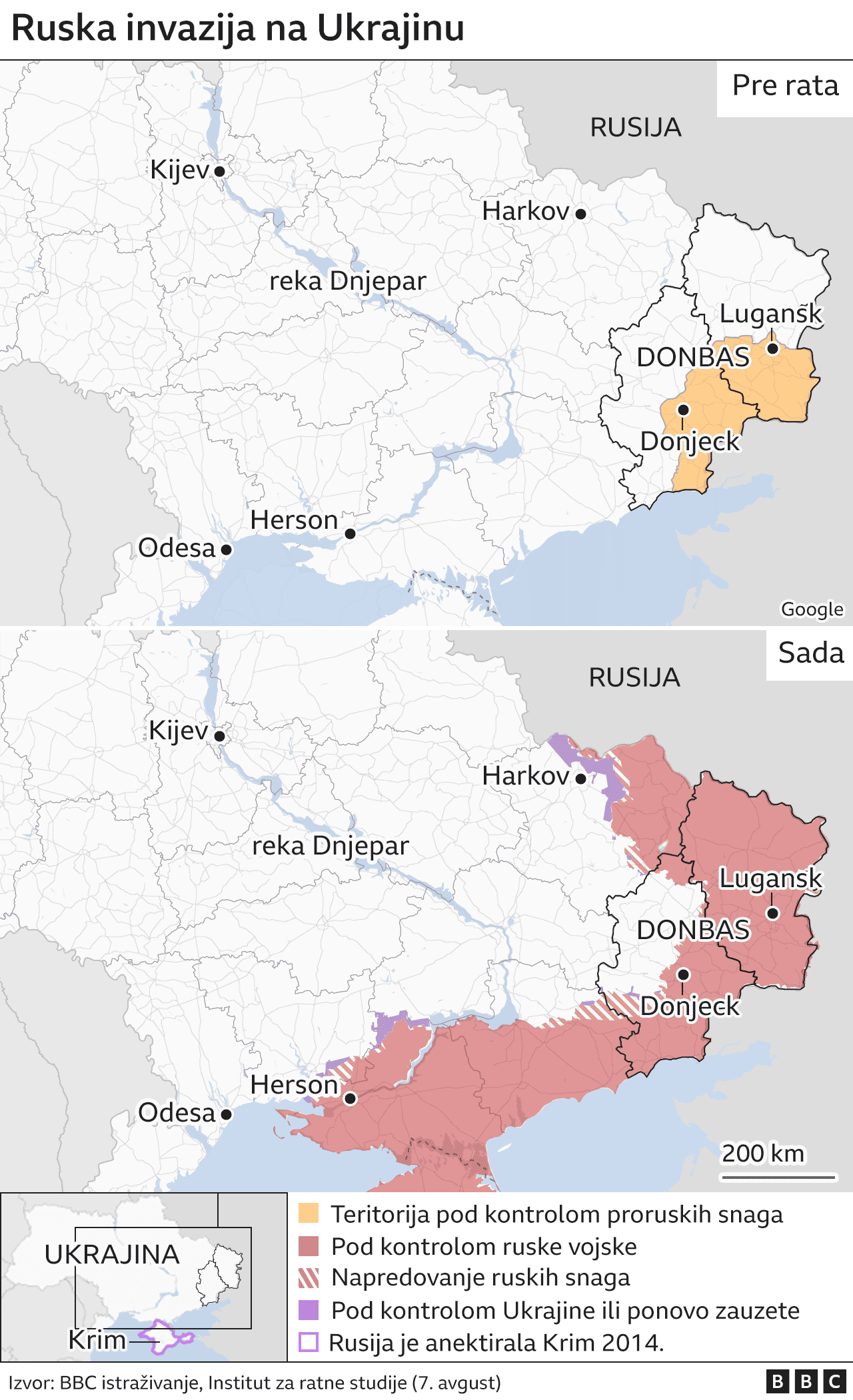 Rusija i Ukrajina: Snažne eksplozije u ruskoj vojnoj bazi na Krimu, Moskva tvrdi da se radi o sabotažama 4 mapa pre i početka invazije