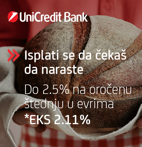 Štednja u UniCredit Banci uz kamatnu stopu do čak 2,5% 2