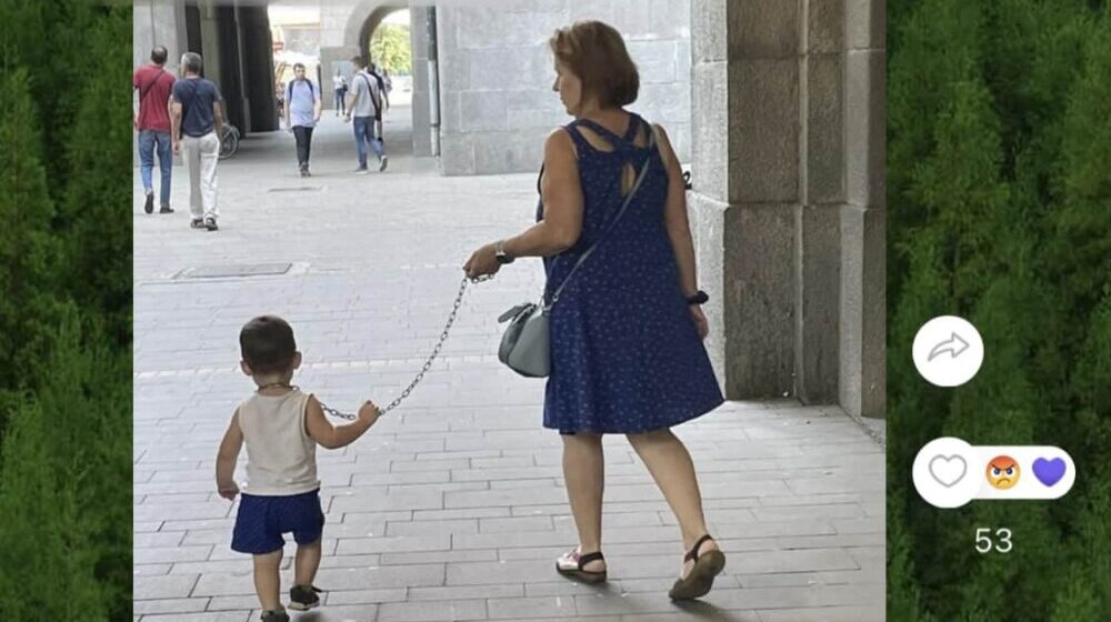 Vođenje deteta na lancu izazvalo burne reakcije Subotičana 1