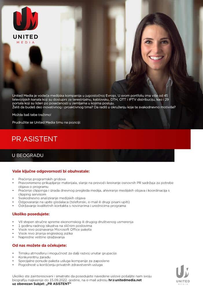 United Media raspisala konkurs za četiri pozicije - marketing menadžer, specijalista za društvene mreže, PR menadžer i PR asistent 5 United Media raspisala konkurs za četiri pozicije - marketing menadžer, specijalista za društvene mreže, PR menadžer i PR asistent 5