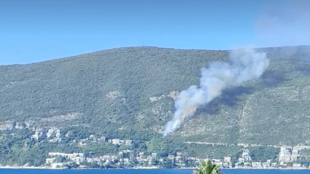 Požar u Njivicama u Crnoj Gori: Ugrožene kuće, Hrvatskoj upućen poziv za pomoć 1