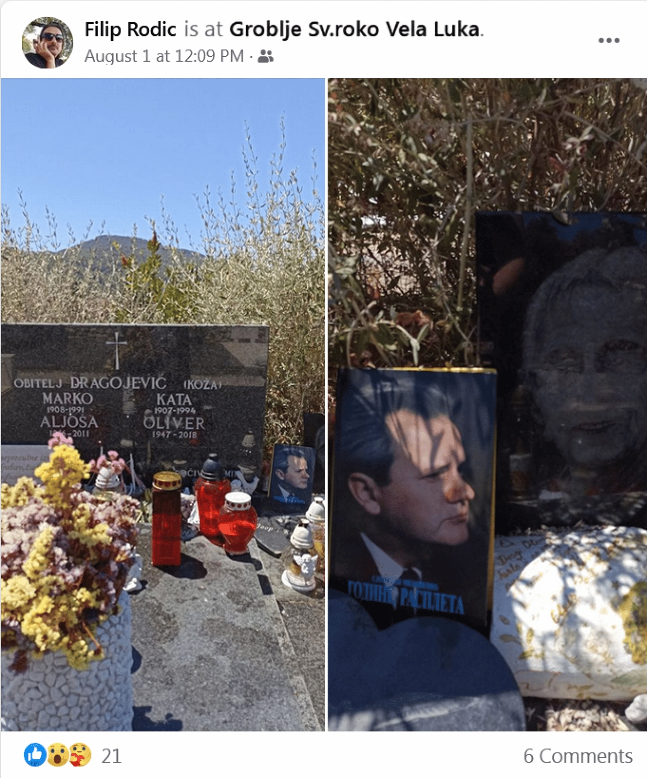 Jutarnji list: "Vučićev propagandista" ostavio Miloševićevu knjigu na grobu Olivera Dragojevića 2