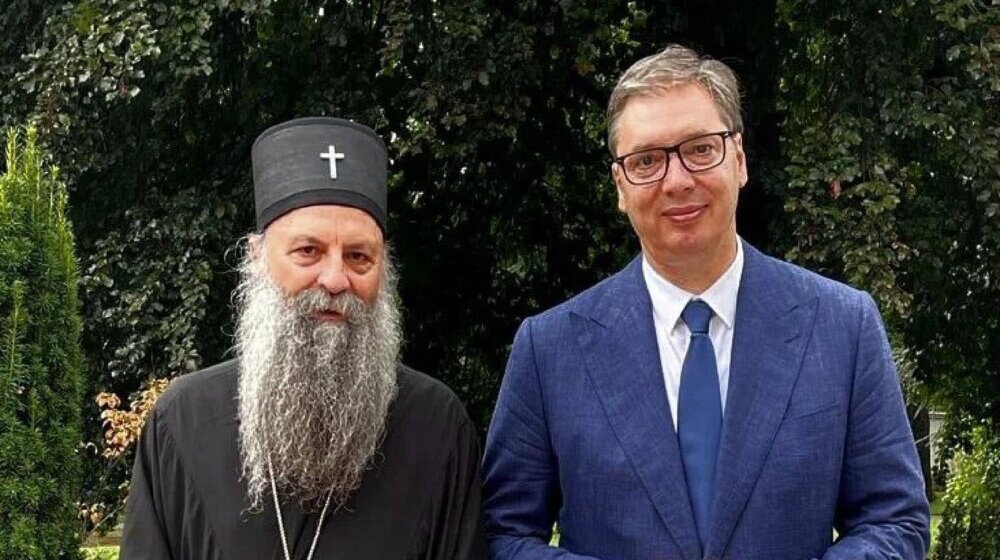 Vučić na sastanku sa patrijarhom Porfirijem 1