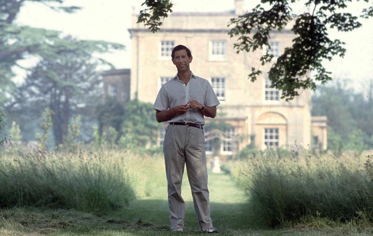 Prince Charles, in the summer of 1986, in the grounds of Highgrove House, Gloucestershire