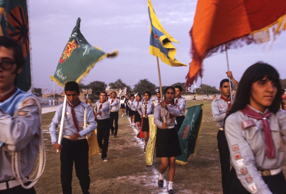 A parade to celebrate the Shah's birthday during the 19770s
