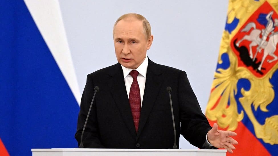 Ukrajina i Rusija: Putin proglasio četiri okupirane ukrajinske oblasti za „rusku teritoriju", optužio Zapad da želi „Rusiju na kolenima" 15
