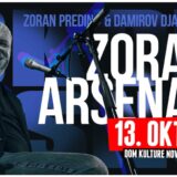 Koncert „Zoran peva Arsena“ kao simbol neraskidivog prijateljstva, 13. oktobra u Domu kulture NS 1