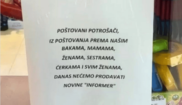"Poštovani potrošači, danas nećemo prodavati Informer": Beogradske trafike se pridružile bojkotu 1