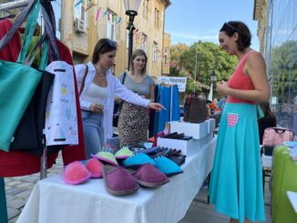 Subotička "Tresherica" privukla brojne umetnike: Građanima ponuđeni garderoba, bedževi, šolje 3