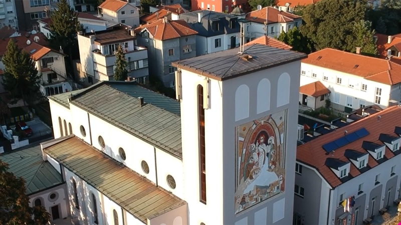 Kardinal Vinko Puljić na otvaranju Pastoralnog centra papa Jovan Dobri u Beogradu 1