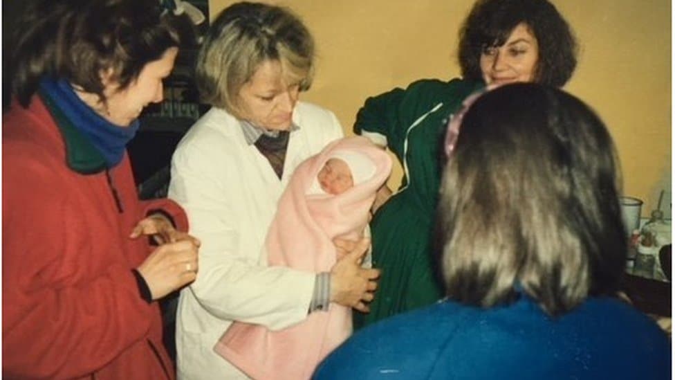 Lejla kao beba u porodilištu u Sarajevu