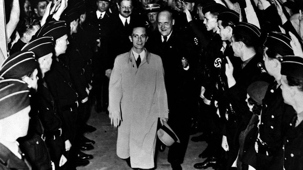 Joseph Goebbels during a factory visit in the 1930s