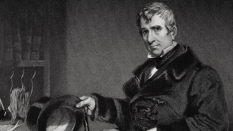 A painting of former US president William Henry Harrison