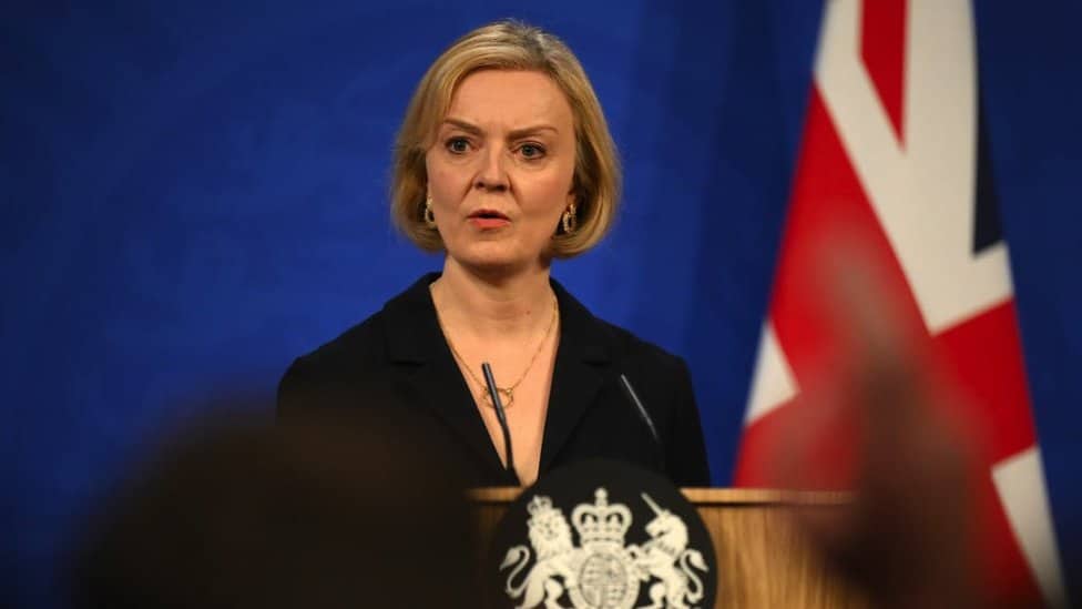Outgoing UK prime minister Liz Truss