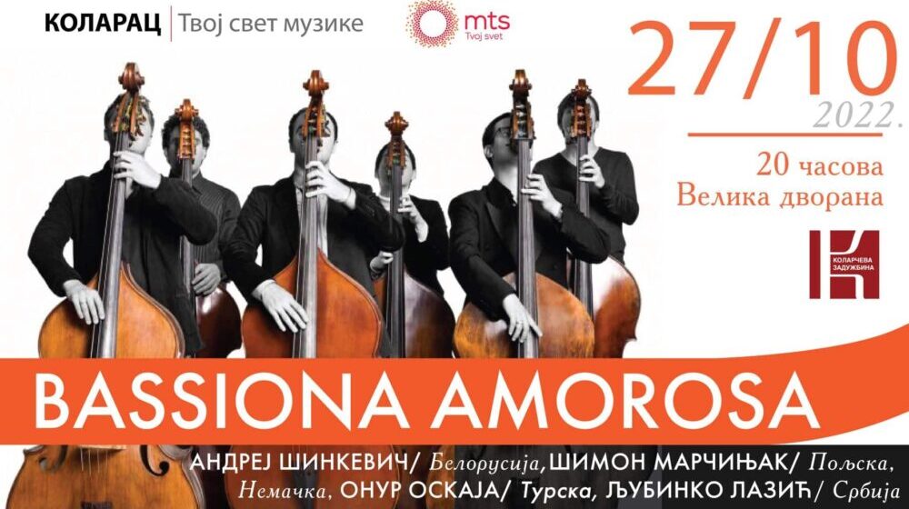 Kvartet kontrabasa Bassiona Amorosa posle 12 godina u Srbiji 1