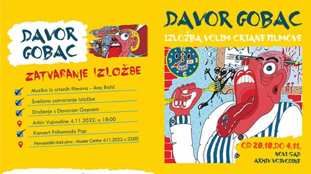 On voli samo sebe, ali i crtane filmove: Izložba Davora Gopca u Novom Sadu 1