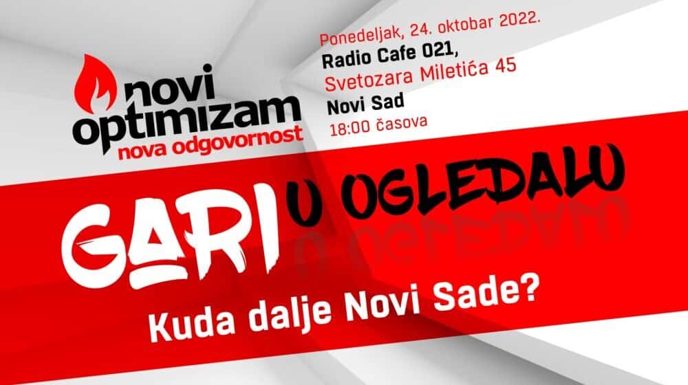 Tribina "Gari u ogledalu – kuda dalje Novi Sade?" u organizaciji Novog optimizma u ponedeljak u Novom Sadu 1