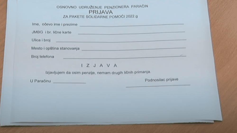 Paraćin: Penzioneri se prijavljuju za pakete pomoći 1
