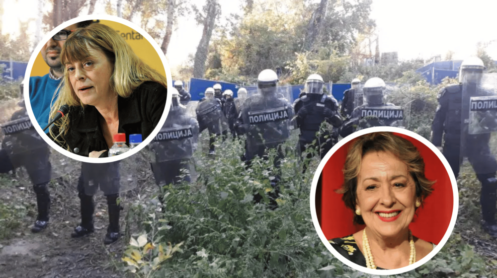 Ceca Bojković i Anita Mančić uz aktiviste na Šodrošu: Glumice poslale jaku poruku policiji i građanima (VIDEO) 1