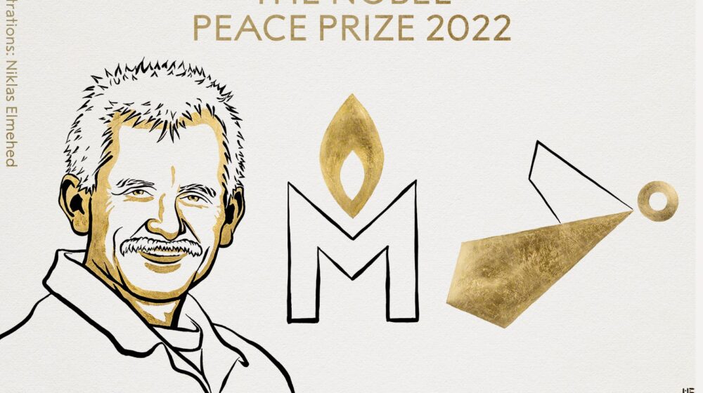 Nobelova nagrada za mir beloruskom aktivisti i ruskim i ukrajinskim nevladinim organizacijama 1