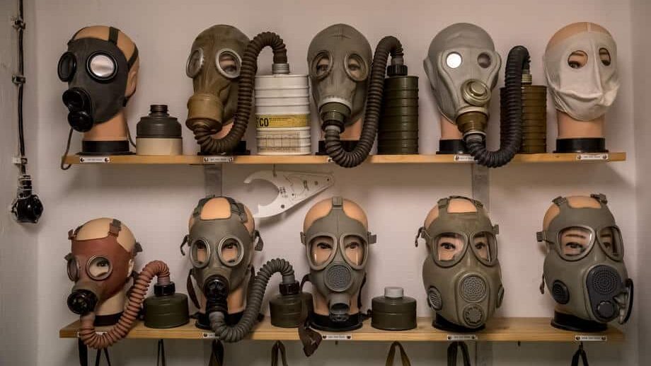 atomsko sklonište gas maske